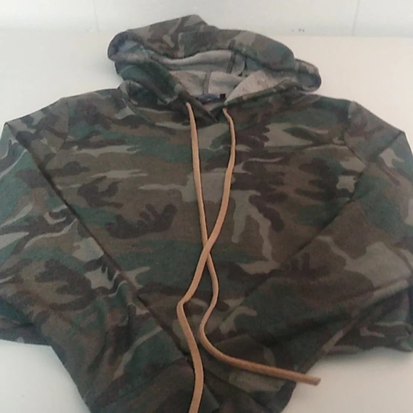 BOMBOM CAMO KANGAROO POCKET PULL OVER, LIGHTWEIGHT, TUNIC LENGTH, HOODIE - Picture 7 of 8